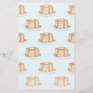 Papelaria Panquecas com Xarope de Maple e Padrão Polkadot