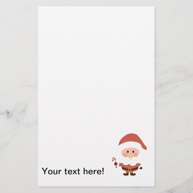 Papelaria Papai Noel com cartoon canavial (Frente)