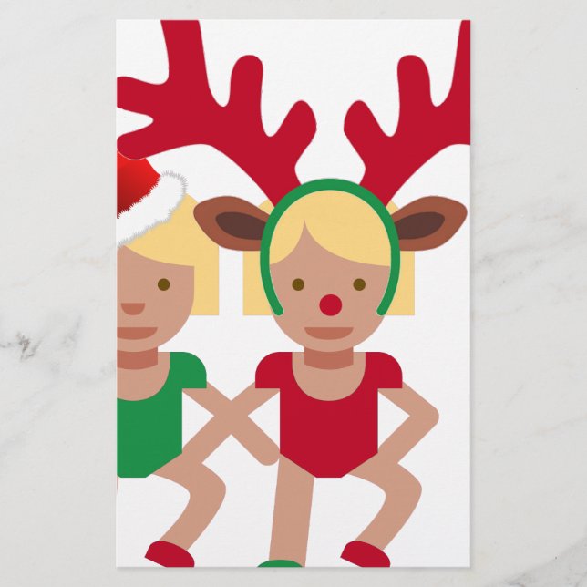 Papelaria papais noeis de Natal emoji (Frente)