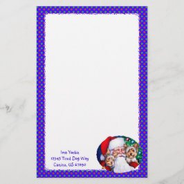 Papelaria Papais noeis Yorkies no Natal