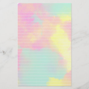 Papelaria Papel alinhado aguarela das cores Pastel