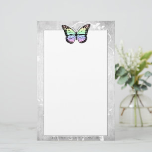 Papelaria Papel Brilhante de Carta de Borboleta Arco-Íris