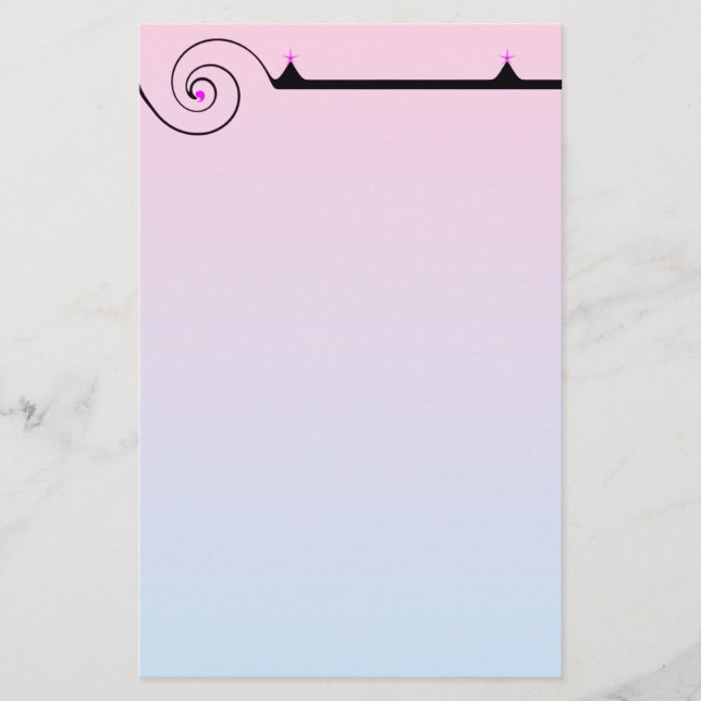 Papelaria Papel cor-de-rosa e azul bonito (Frente)