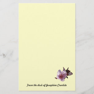 Papelaria Papel de carta - ameixa de flores