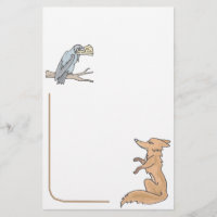 Papel de carta Animal Pet Amante Fox Papel de cart