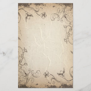 Papelaria Papel de Carta Antiquado Floral