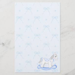 Papelaria Papel de Carta Azul Arco e Cavalo Fogueiro