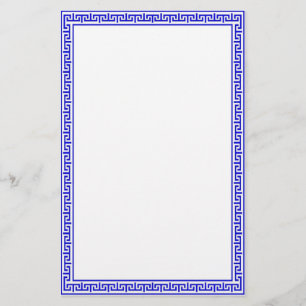 Papelaria Papel de carta-Azul chave grego