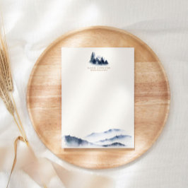 Papelaria Papel de Carta Azul-Montanha Monograma