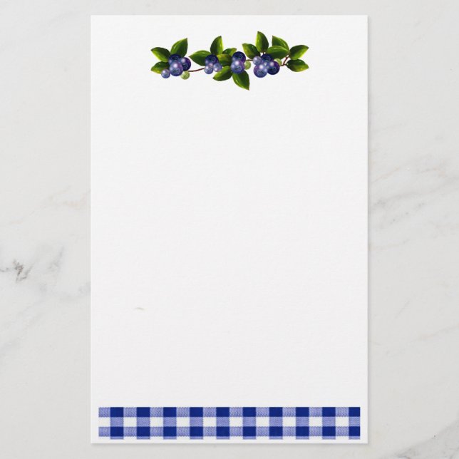 Papelaria Papel de carta Blueberry (Frente)