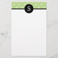 Papel de Carta Bolinhas Monogramado