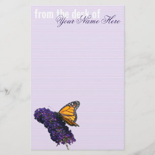 Papelaria Papel de carta "borboleta monarca"