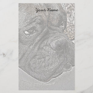 Papelaria papel de carta Boxer Dog