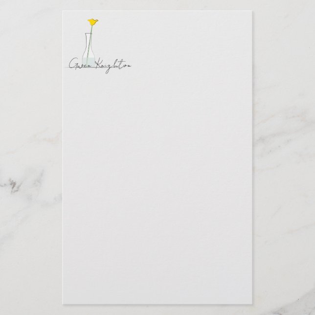 Papelaria Papel de Carta Bud Vase (Frente)