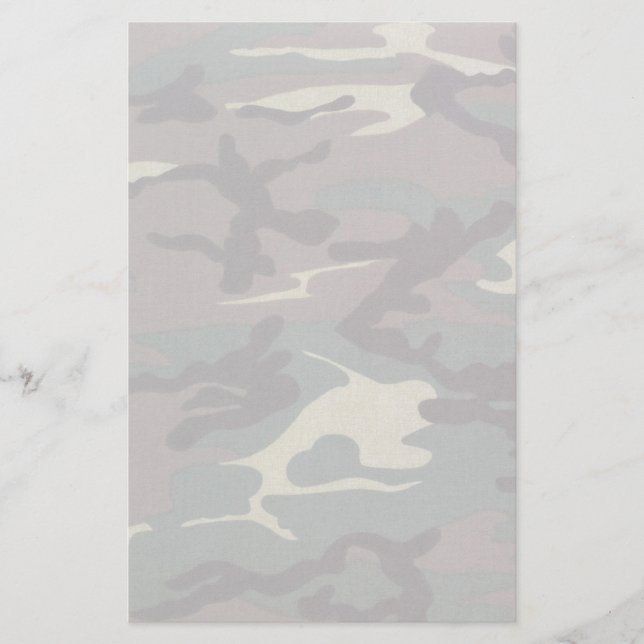 Papelaria Papel de Carta Camo Sem Linhas (Frente)