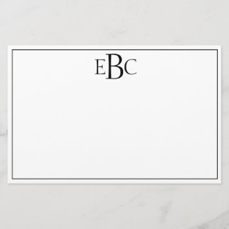 Papelaria Papel de carta clássico de preto e branco