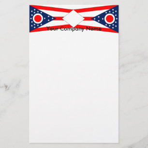 Papelaria Papel de carta com a bandeira de Ohio