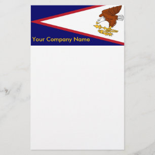 Papelaria Papel de carta com bandeira da Samoa americana