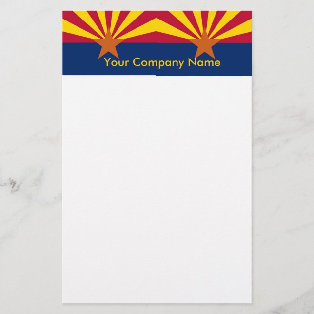 Papelaria Papel de carta com bandeira de Arizona (Frente)