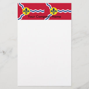 Papelaria Papel de carta com bandeira de Rua Louis, Missouri