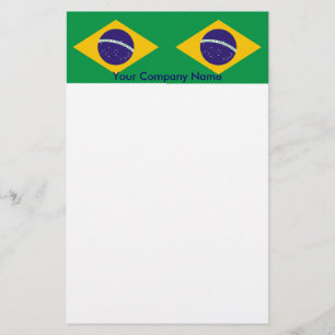 Papelaria Papel de Carta com Bandeira do Brasil