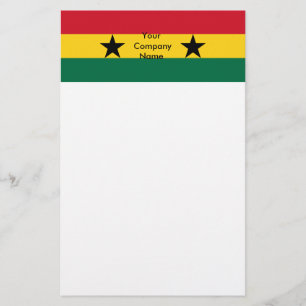 Papelaria Papel de carta com bandeira do Gana