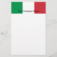 Papel de carta com pavilhão da Itália
