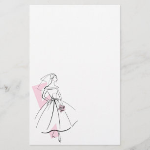 Papelaria Papel de carta cor-de-rosa