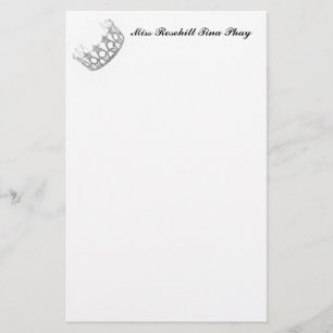 Papelaria Papel de Carta Coroa Pageante
