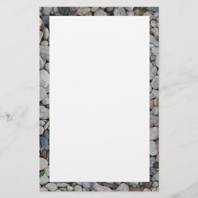 Papelaria Papel de carta da beira da pedra/cascalho (Frente)