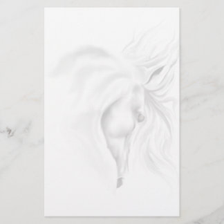 Papelaria Papel de carta da cabeça de cavalo branco