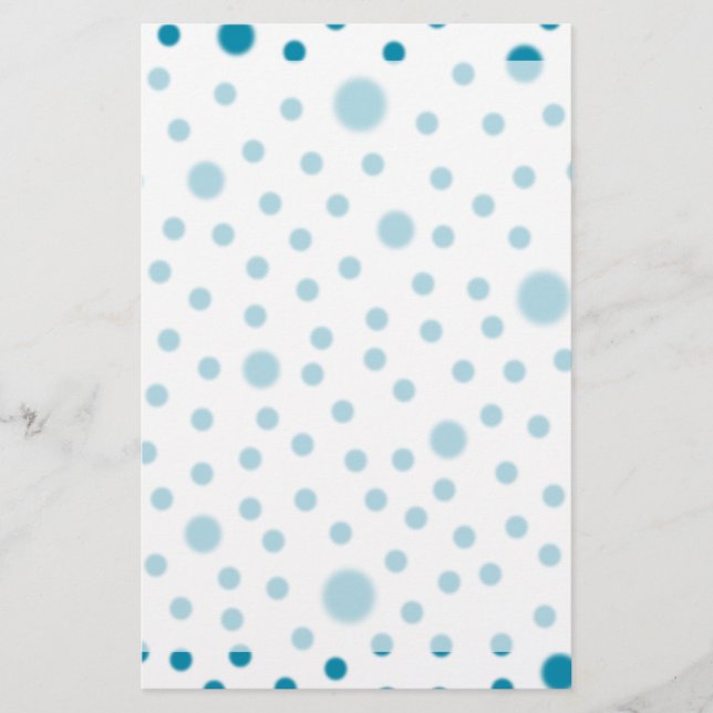 Papelaria Papel de carta da cerceta das bolinhas (Frente)