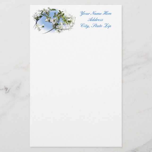 Papelaria Papel de carta da flor do Dogwood (Frente)