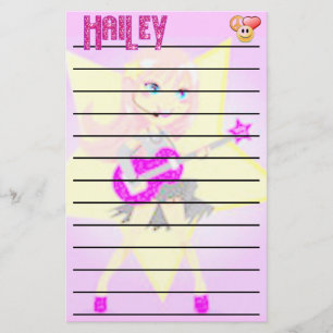 Papelaria Papel de carta da música de Hailey