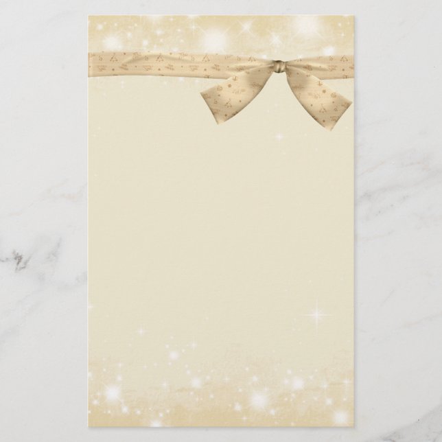 Papelaria Papel de carta da neve do inverno (Frente)