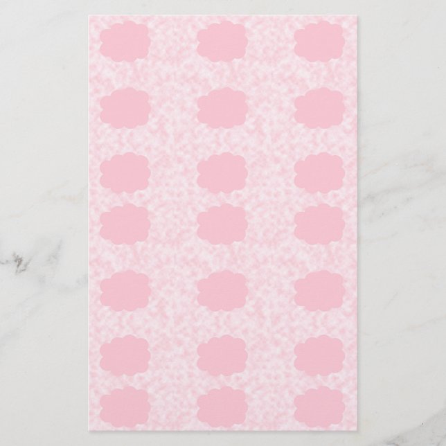 Papelaria Papel de Carta das Nuvens Rosa (Frente)
