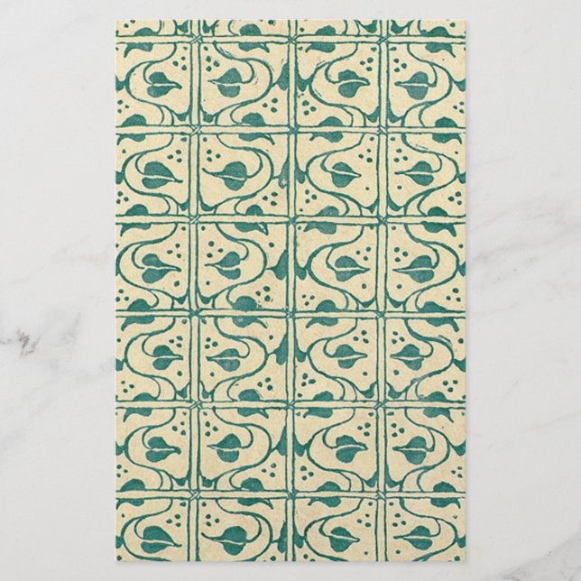 Papelaria Papel de Carta das Vinhas Retro Vintage (Frente)