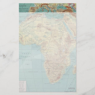 Papelaria Papel de carta de África do vintage