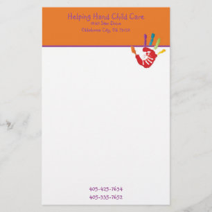 Papelaria Papel de carta de Assistência à Criança