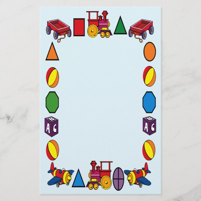 Papelaria Papel de Carta de Brinquedos (Frente)