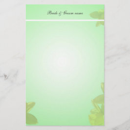 Papelaria papel de carta de casamento.tulipas amarelas