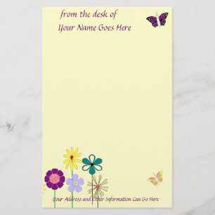 Papelaria Papel de carta de cena de flores