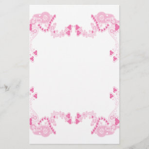 Papelaria Papel de carta de Corações de Deco Rosa