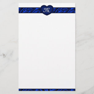 Papelaria Papel de carta de Dia de os namorados azul