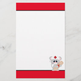 Papelaria Papel de carta de diversão da enfermeira de desenh