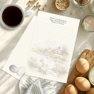Papelaria Papel de Carta de Fazenda Country com Lago de Pato