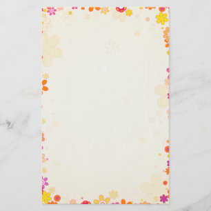 Papelaria Papel de carta de Flores Retro