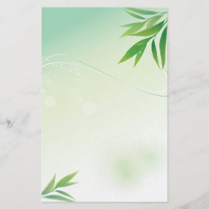 Papelaria Papel de carta de Folhas Verde