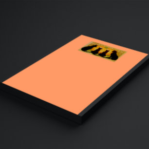 Papelaria Papel de carta de Gatos Pretos do Dia das Bruxas