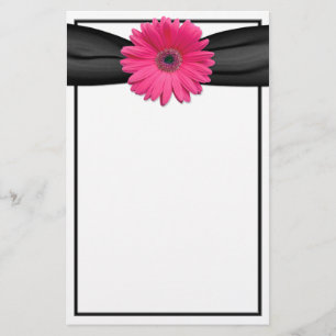 Papelaria Papel de Carta de Gerbera Rosa